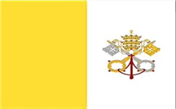 Papal/Vatican Flag 1.5m x 1m Yellow & White with Vatican symbol