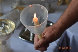 170 Easter Vigil Candles with Clear Beakers