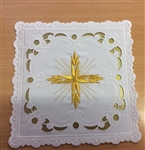 Gold embroidered cross pall