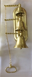 Brass hanging Sacristy bell.