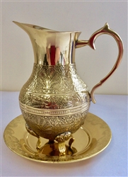 Gold engraved Baptism jug