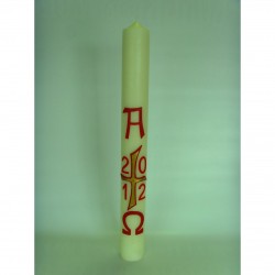 (NO 4) 28x2&#44;1/2inch Paschal Candle with Wax Relief and Incense Grains