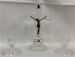 Glass crucifix set