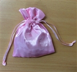 Satin Bag With Rosary Beads (pink)