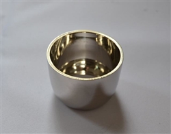 5cm Brass Candle Ring with Silver Finish.