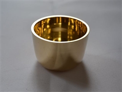5cm Brass Candle Ring with Gold Finish.