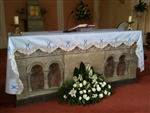 Blue and Gold Mary Altar Cloth