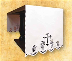 White Cross & Grape Side Design Altar Cloth