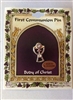 Silver first holy communion pin