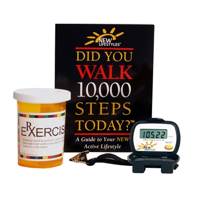 NEW-LIFESTYLES DIGI-WALKERâ„¢ Pedometer Rx EXERCISE Gift Pack