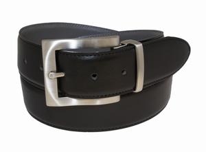 Men's Leather Glenayr Golf Belt, Reversible Black/Grey, One size fits all