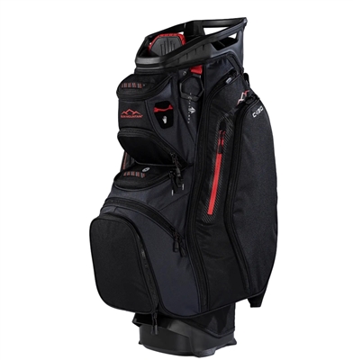 Sun Mountain C-Series C-130 Cart Bag, Black/Steel Red