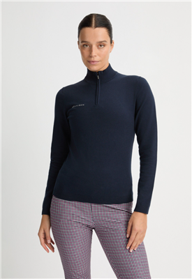 Rohnisch Women's Kora Knitted Quarterzip, Navy