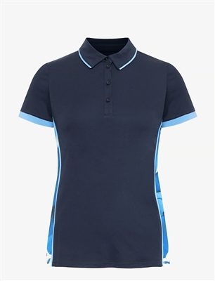 Rohnisch Women's Ultra Viola UV Short Sleeve Polo, Navy