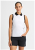 Rohnisch Women's UV Sleeveless Polo, White/Black