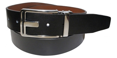 Men's Custom Leather Glenayr Golf Belt, Reversible Black/Brown