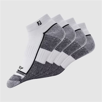Footjoy Men's ProDRY Sport 2-Pack Socks, White (Size 7-12)