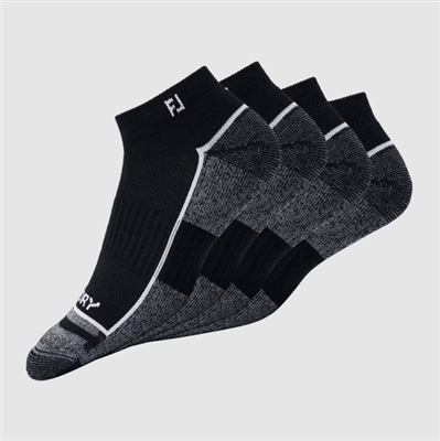 Footjoy Men's ProDRY Sport 2-Pack Socks, Black (Size 7-12)