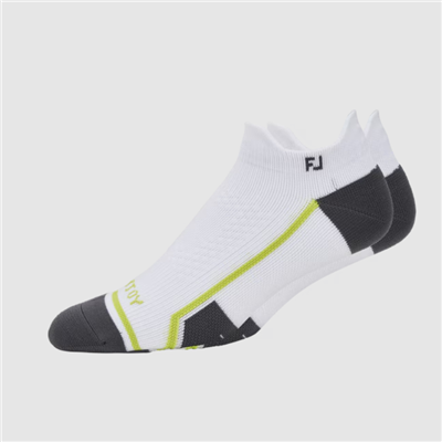 Footjoy Tech D.R.Y. Roll Tab 1-Pair Socks, White
