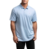 TravisMathew Tremont Polo, Heather Dusk Blue - Medium