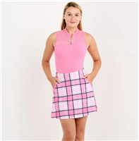 Sofibella Women's Lennox Plaid Golf Skort, Flora