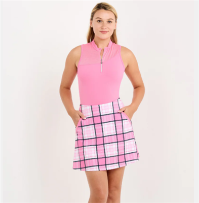 Sofibella Women's Lennox Plaid Golf Skort, Flora