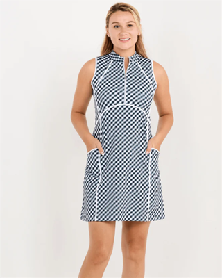 Sofibella Women's Monochrome Dress, White/Black