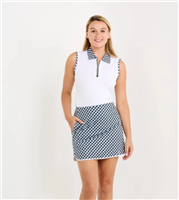 Sofibella Women's Gingham Skort, Black/White