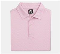 FootJoy Menâ€™s Pinwheel Print Lisle Polo, Pink/White