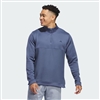 Adidas Menâ€™s Textured Quarter Zip, Ink Blue