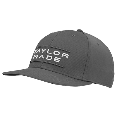 TaylorMade Stretch Flatbill Made Hat, Charcoal