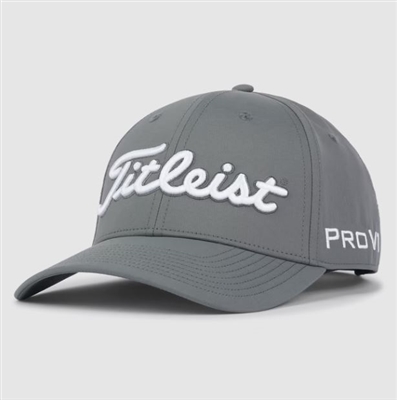 Titleist Tour Performance Adjustable Hat, Charcoal/White