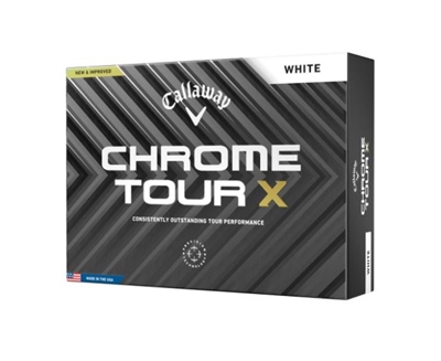 2024 Callaway Chrome Tour X Golf Balls, White