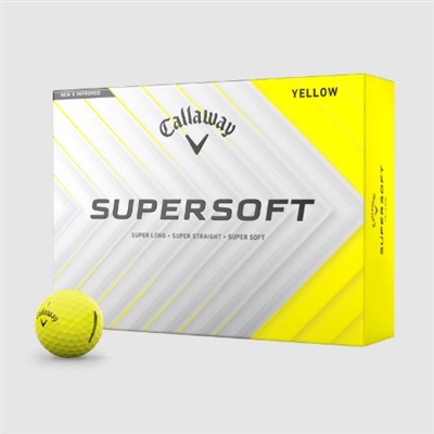 Callaway Supersoft Custom Logo Golf Balls, Yellow
