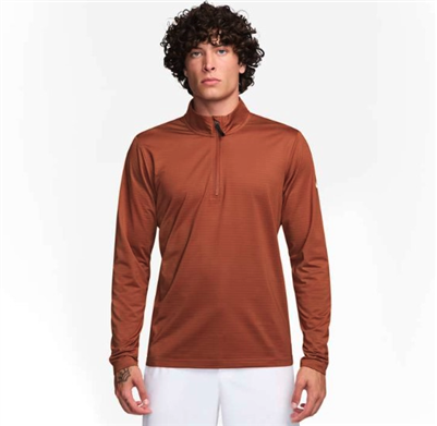 Nike Menâ€™s Dri-Fit Victory 1/2 Zip, Desert Orange/Pale Ivory
