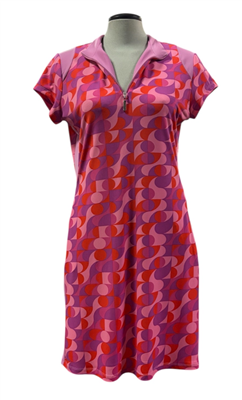 Dexim Women's Nella Dress, Pink Pattern