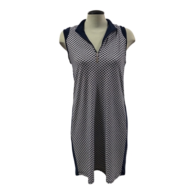 Dexim Women's Nora Dress, Navy/White