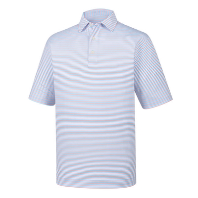 FootJoy Men's Golf Shirt - Lisle Classic Stripe Self Collar