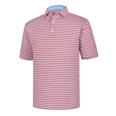 FootJoy Men's Golf Shirt -  Heather Lisle Stripe Self Collar