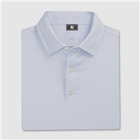 Footjoy Menâ€™s Dot Geo Lisle, White/Blue Breeze