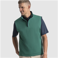 FootJoy Brushed Back Vest Pique, Field Green/Navy