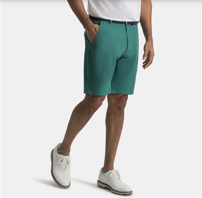A stretchy waistband with a built-in gripper keeps your shirt tucked in, while subtle stripes provide added style
