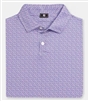 Footjoy Menâ€™s Floral Mark Lisle Golf Shirt, Vivid Violet/Pink Pop/White