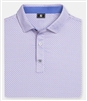 Footjoy Menâ€™s Nautical Flag Lisle Golf Shirt, Pink Pop/Vivid Violet/White