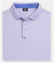 Footjoy Menâ€™s Nautical Flag Lisle Golf Shirt, Pink Pop/Vivid Violet/White