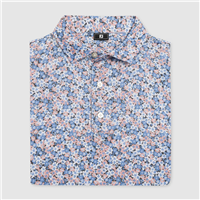 Footjoy Menâ€™s Multi Floral Lisle, Dark Shadow/Peach/Riviera Blue