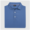 Footjoy Menâ€™s Spark Geo Lisle Golf Shirt, Riviera Blue/White/Peach