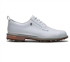 FootJoy Men's Premiere Series Field Spiked Golf Shoe, White / Chestnut / Aqua Marine