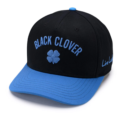 Black Clover Timeless 4 Adjustable Hat, Black/Royal