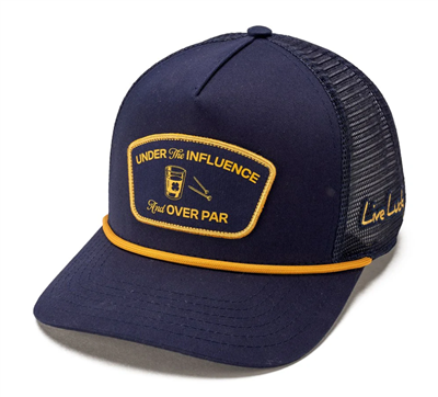 Black Clover Tee Shots Adjustable Hat w/ Rope, Navy/Navy Mesh